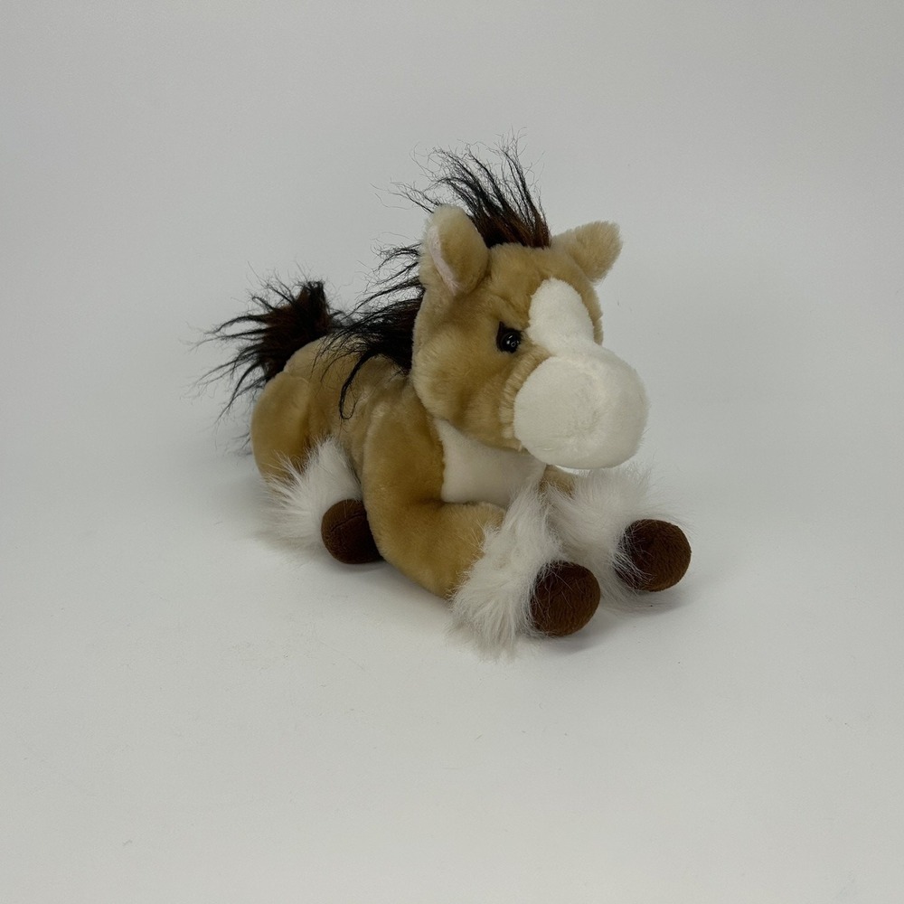 Dan Dee Collectors Choice Plush Horse Tan White Brown Stuffed Animal 12 inch